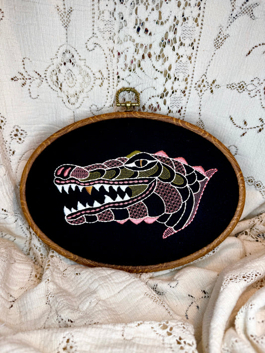 See ya later, alligator! Embroidery hoop 9.2"