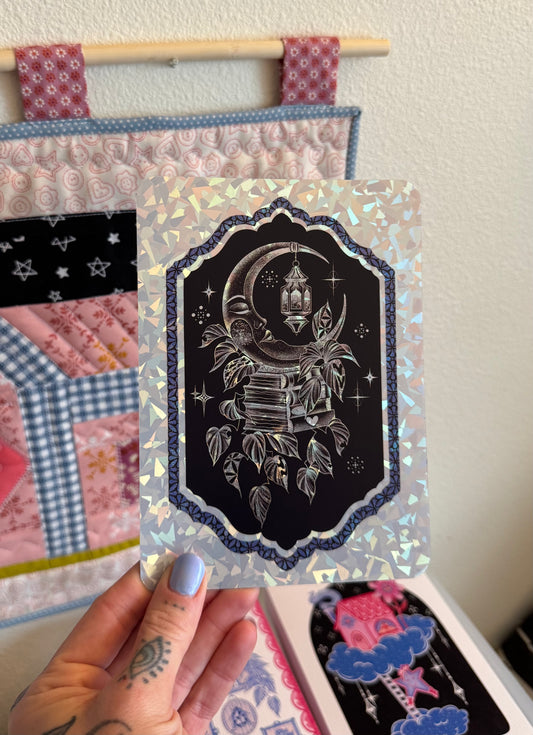 Frosted Holo Print: Luna Librarian |5" x7"or 8”x10”|