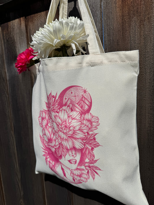 Flowers in her hair | Tote Bag