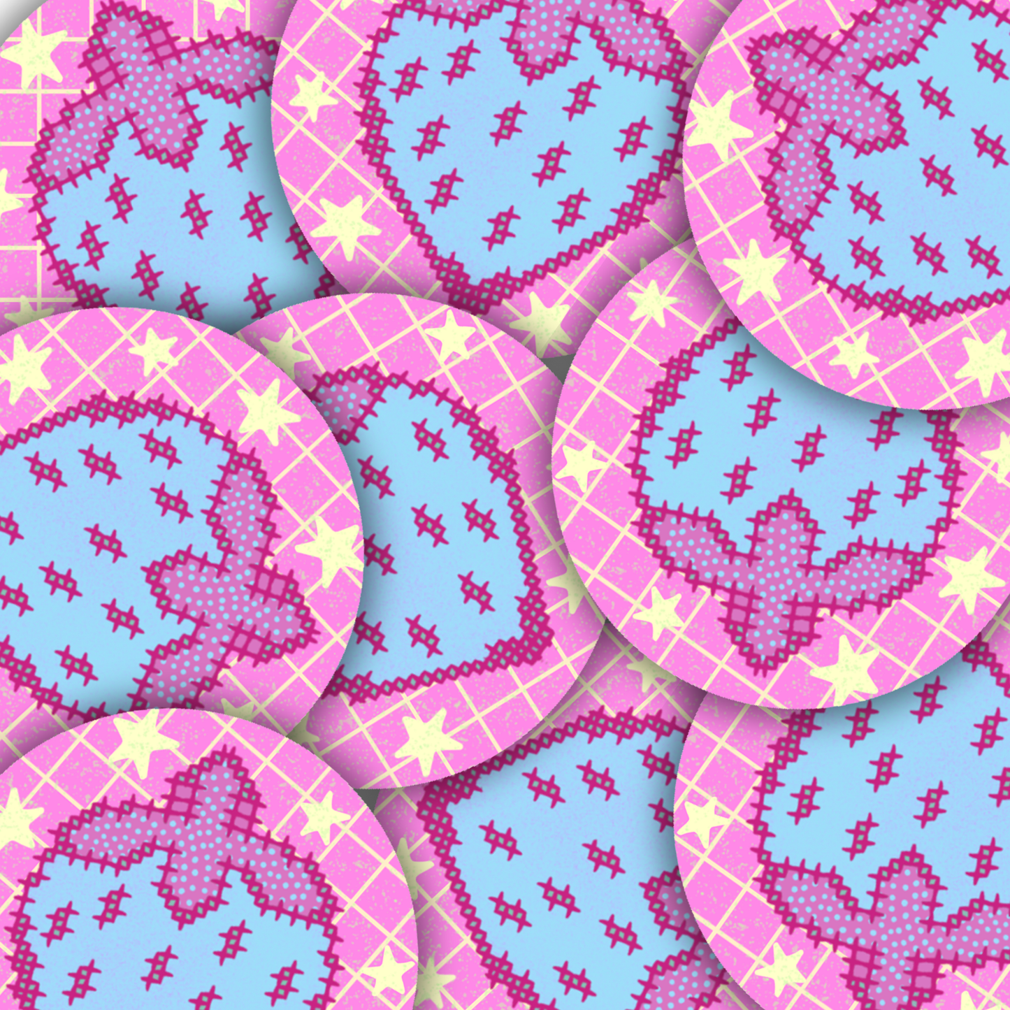 Strawberry Stitches | Vinyl Sticker