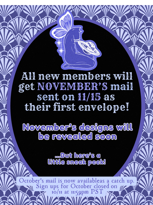 The Opalbones Post: NOVEMBER'S Mail club membership (ships 11/15)
