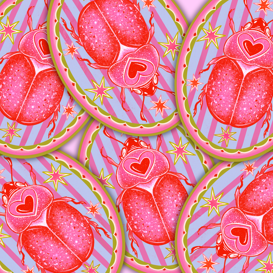 watermelon lovebug | Vinyl Sticker (Shipped INTERNATIONAL)