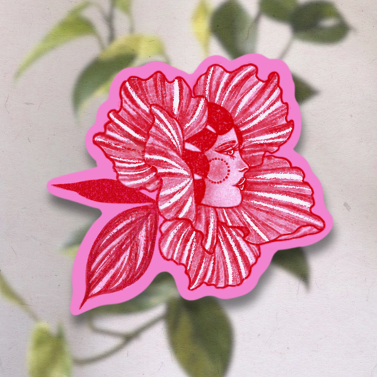 lady in red | Vinyl Sticker