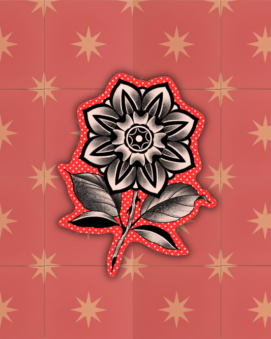 polka dot flower | Vinyl Sticker