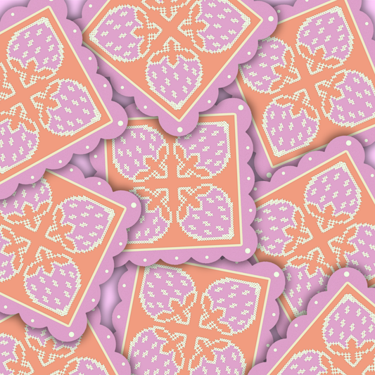 strawberry creamsicle | Vinyl Sticker (Shipped INTERNATIONAL)