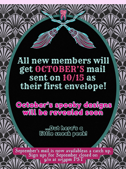 The Opalbones Post: OCTOBER'S Mail club membership (ships 10/15)