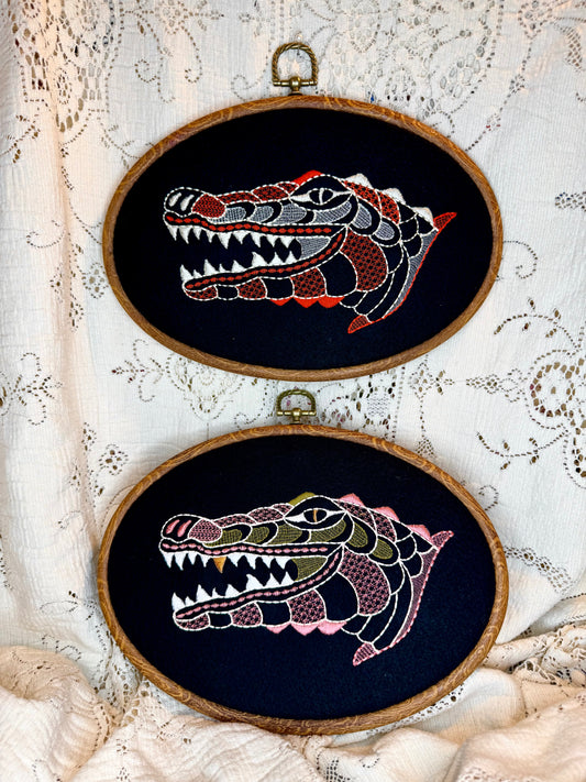 See ya later, alligator! Embroidery hoop 9.2"