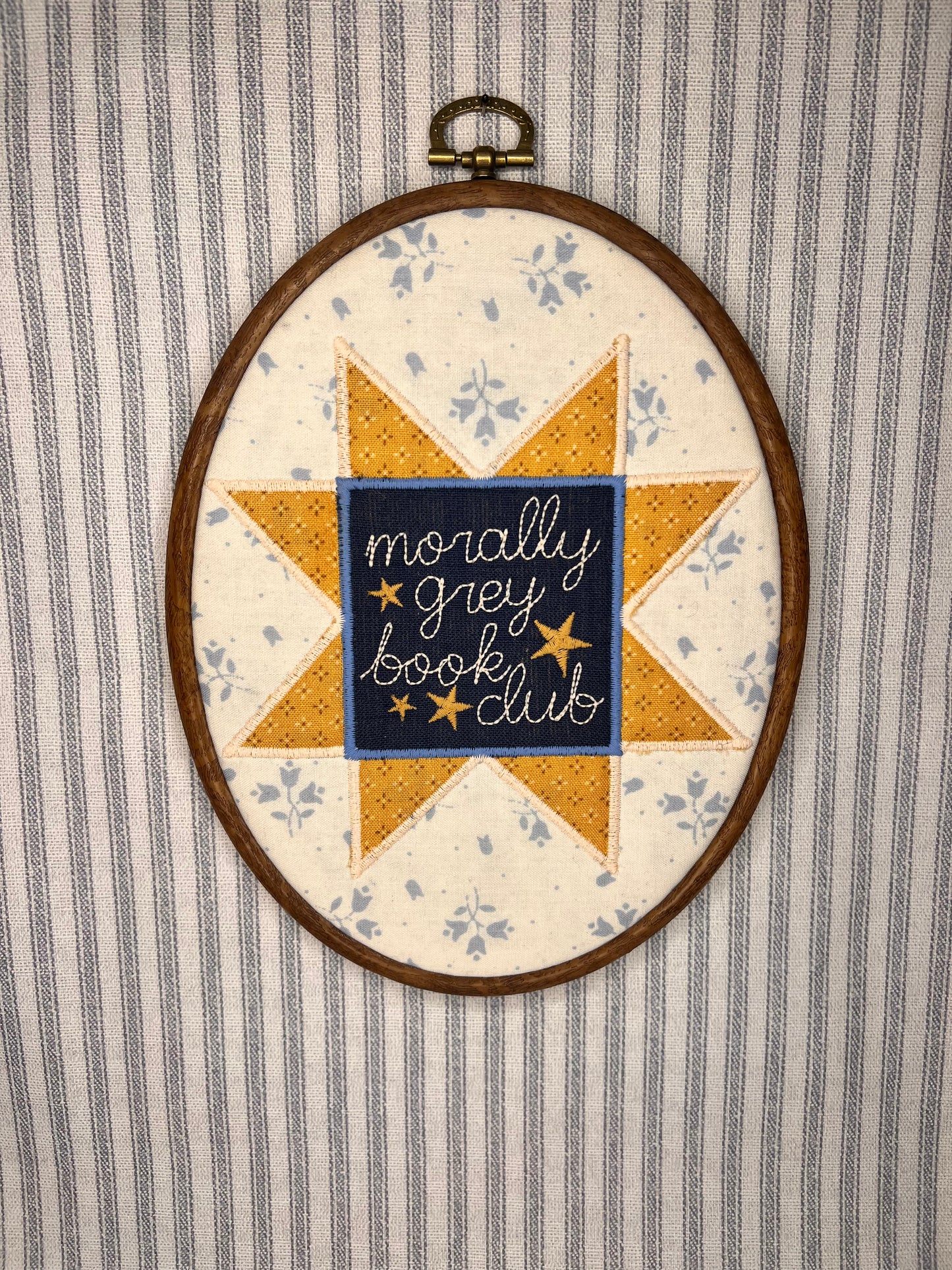 Morally Grey Book Club sawtooth 7.5" Oval hoop