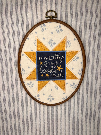 Morally Grey Book Club sawtooth 7.5" Oval hoop