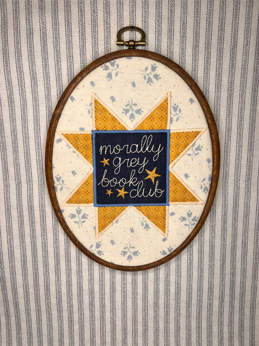 Morally Grey Book Club sawtooth 7.5" Oval hoop