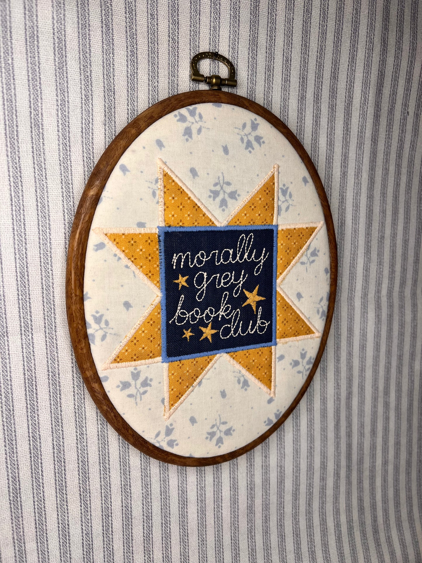 Morally Grey Book Club sawtooth 7.5" Oval hoop