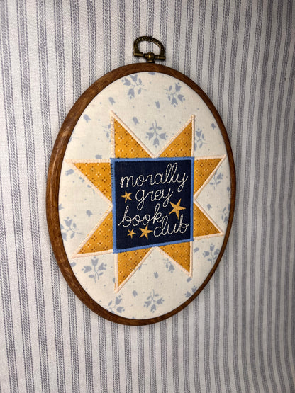 Morally Grey Book Club sawtooth 7.5" Oval hoop