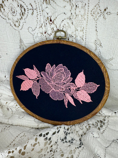 Peony botanical hoop 7.5"
