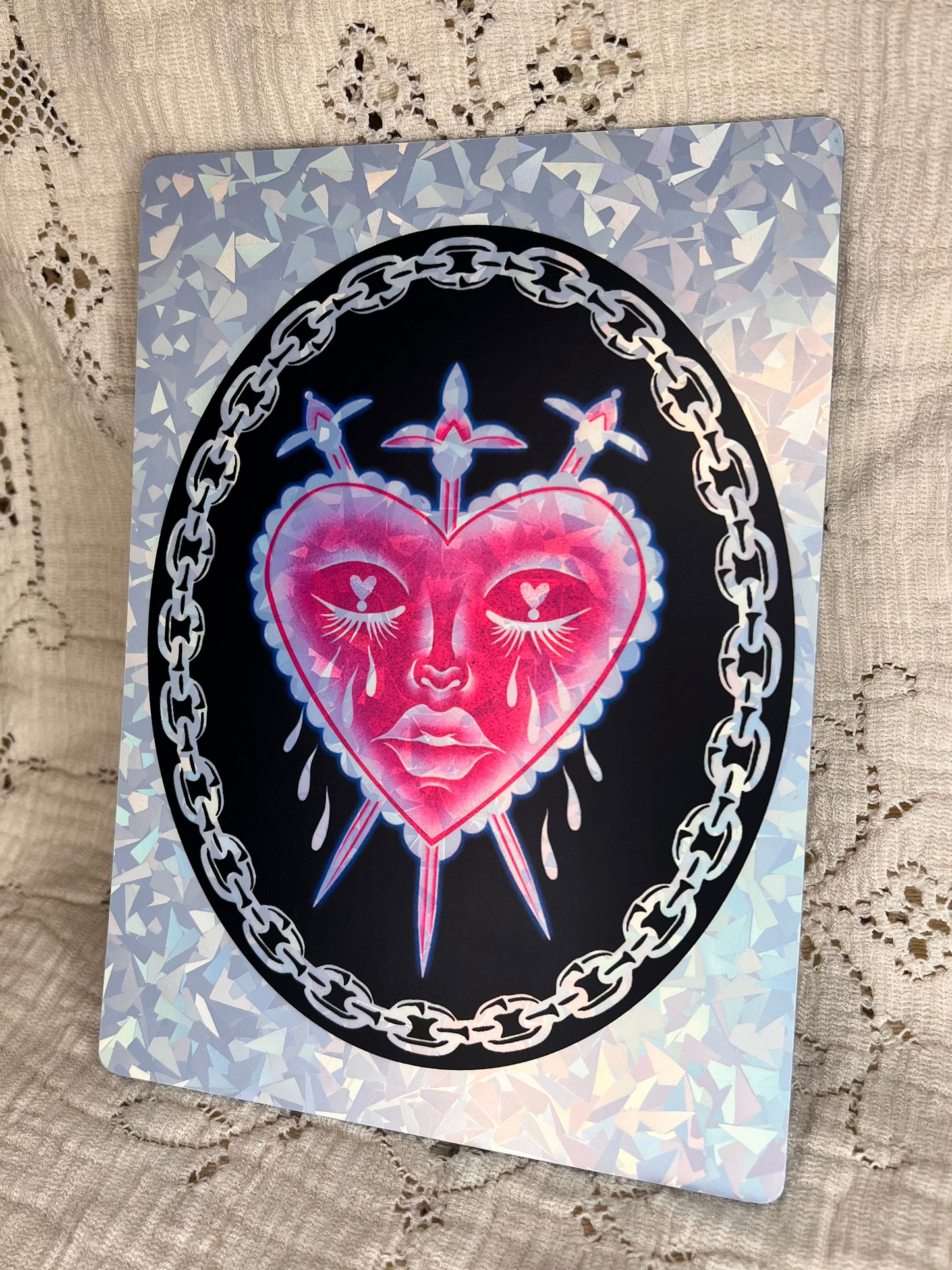 Cry Baby Frosted holographic print