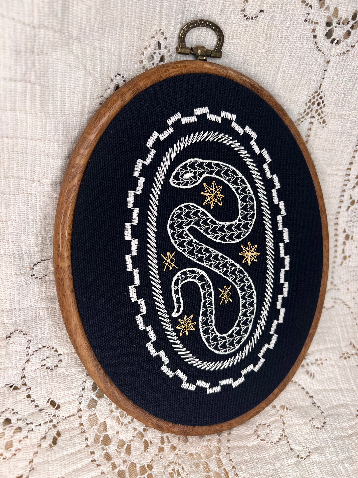 Ornate Snake hoop 7.5"