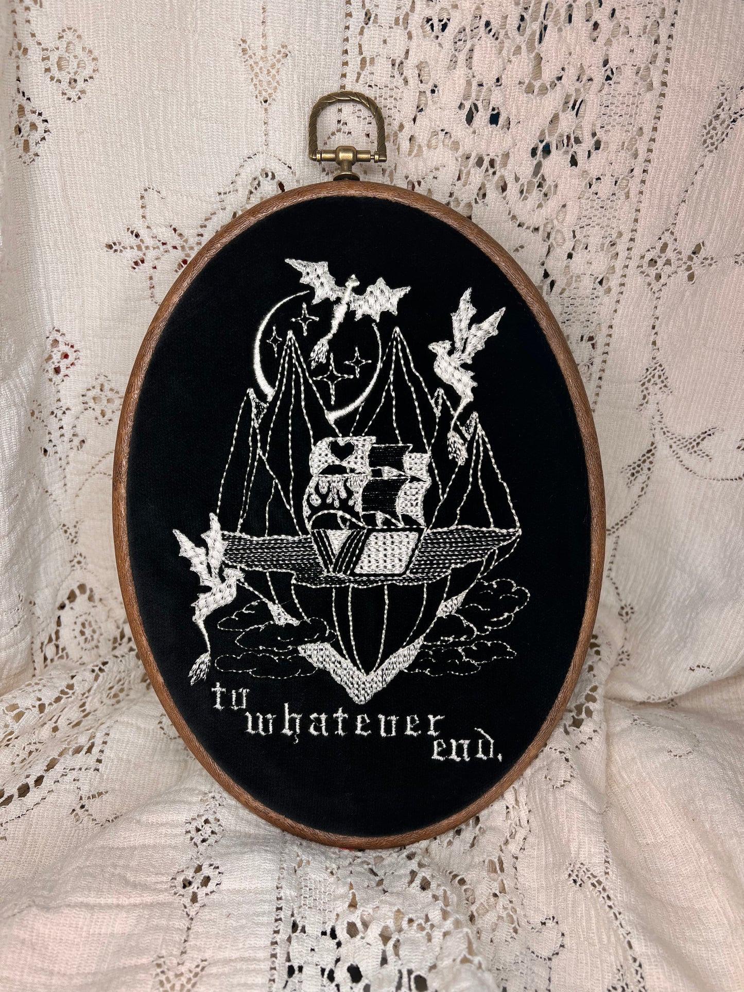 To Whatever End! Embroidered TOG Oval art