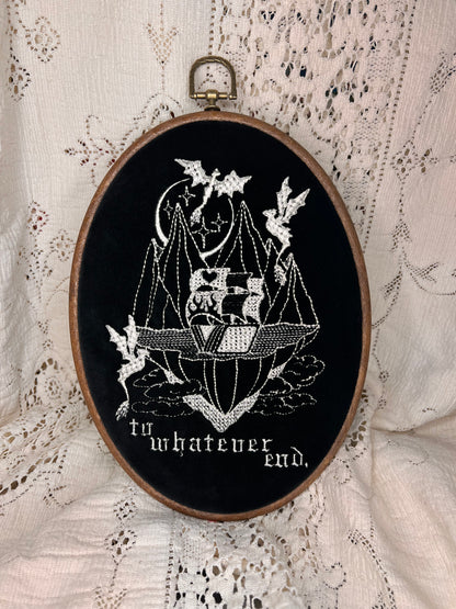 To Whatever End! Embroidered TOG Oval art