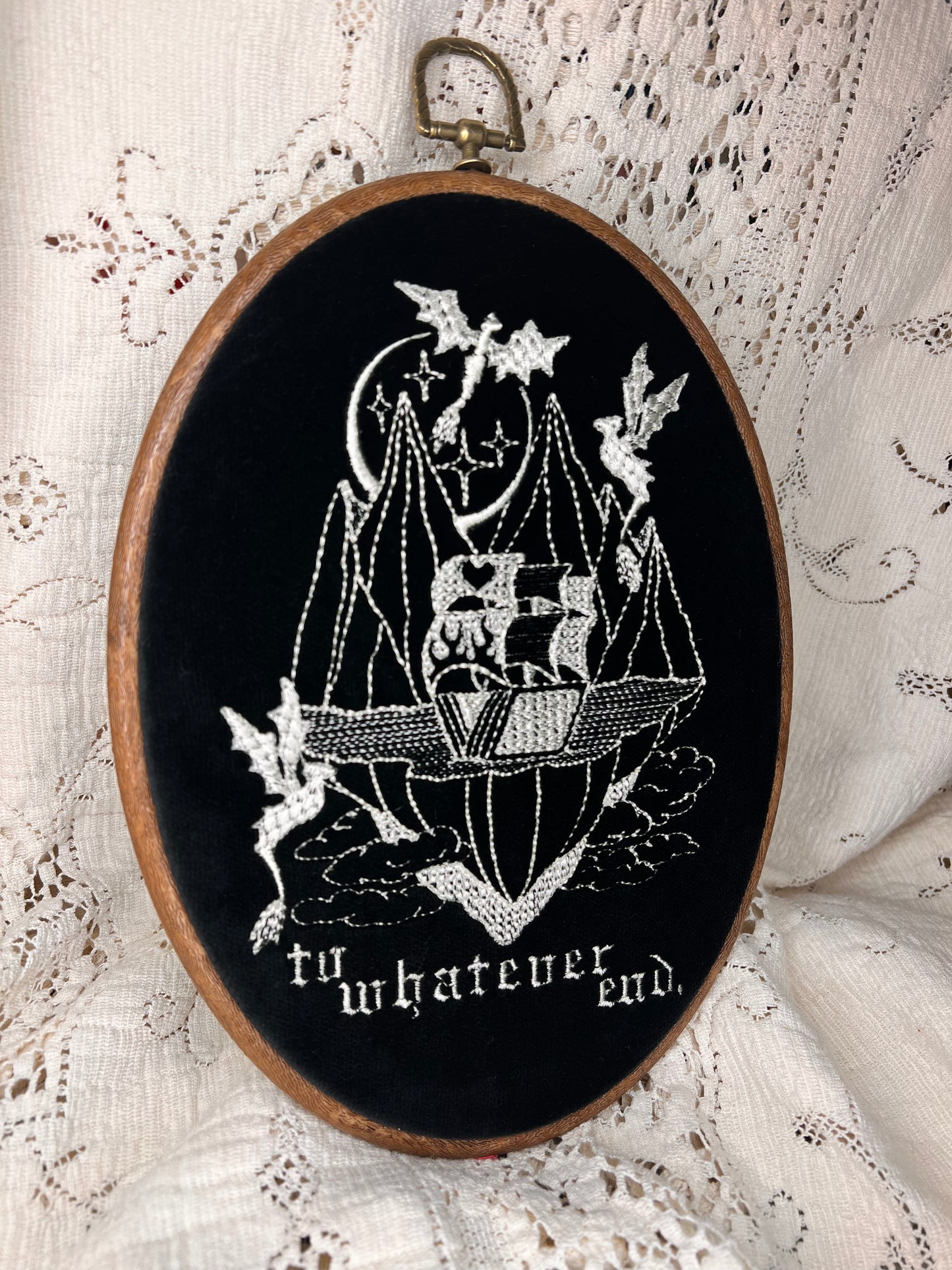 To Whatever End! Embroidered TOG Oval art