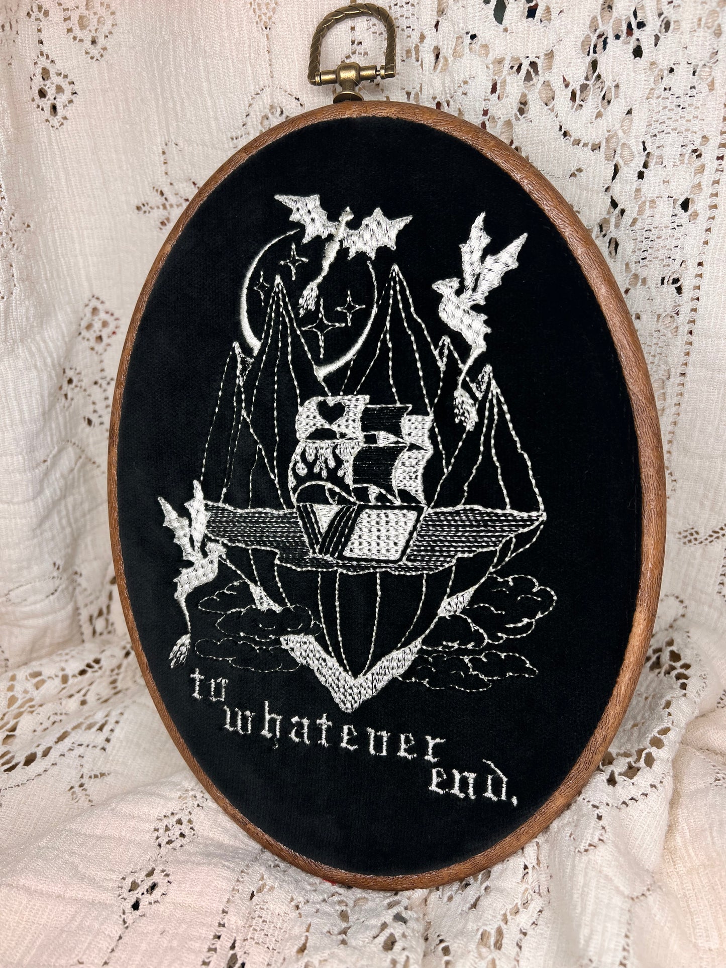 To Whatever End! Embroidered TOG Oval art