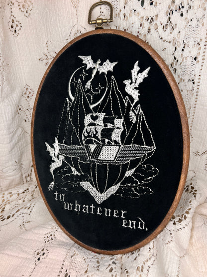 To Whatever End! Embroidered TOG Oval art