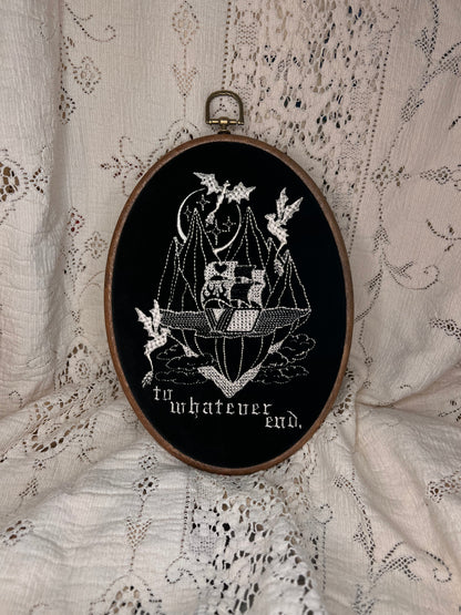To Whatever End! Embroidered TOG Oval art
