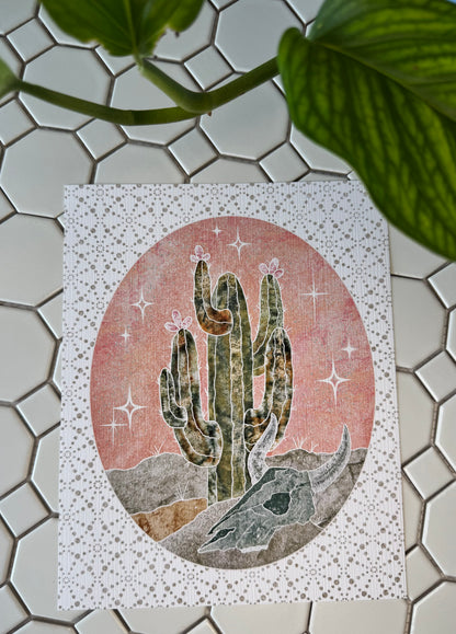 Cactus at twilight  |8”x10”| Jan mail club print