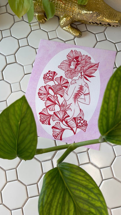 Lady in Red |8”x10”| March mail club print