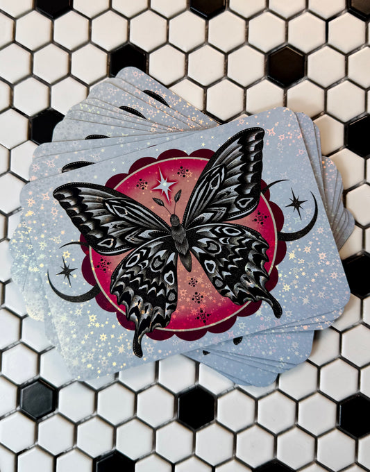 Frosted Holo: Butterfly Sunrise|5" x7"or 8”x10”|