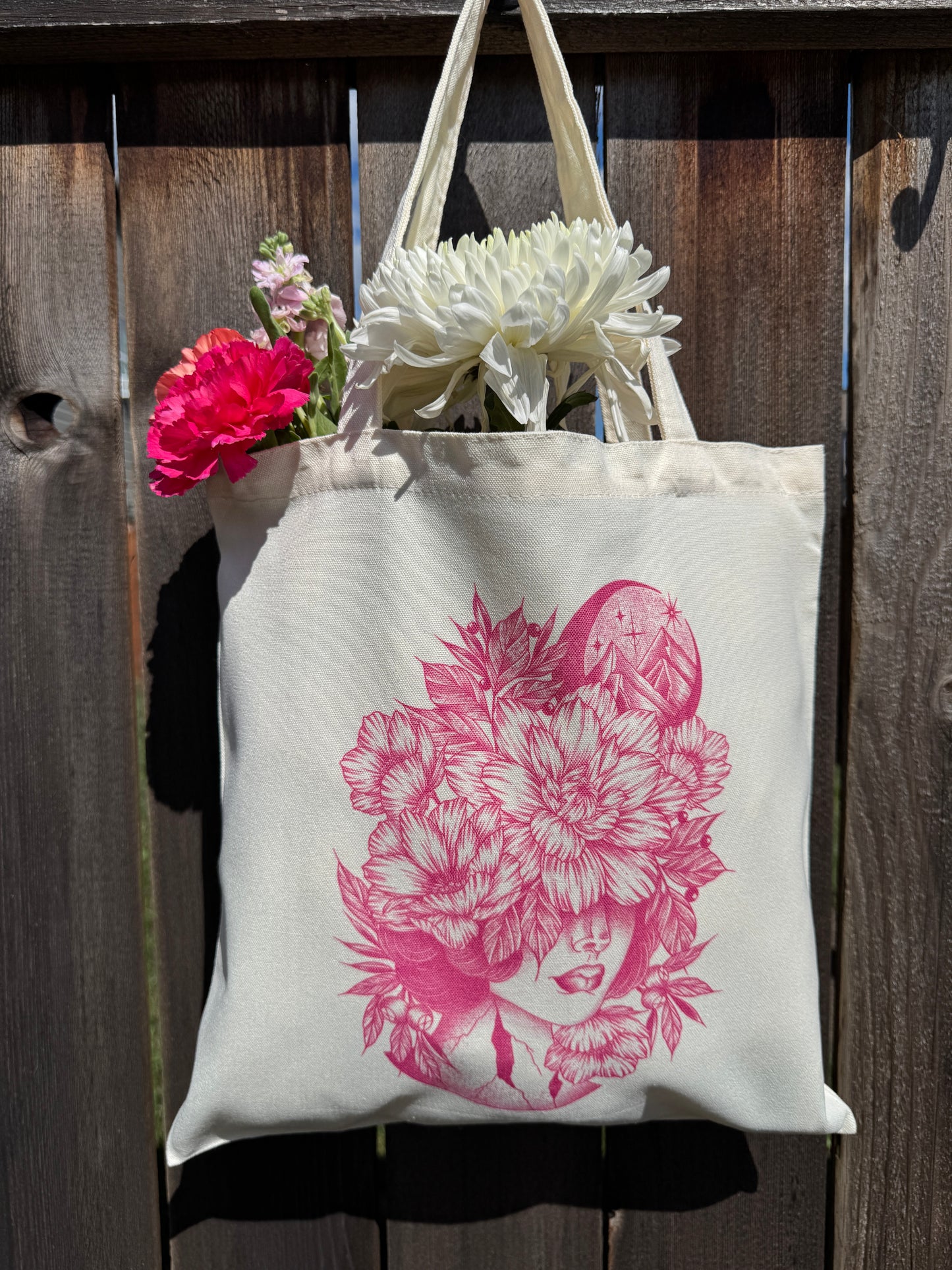 Flowers in her hair | Tote Bag