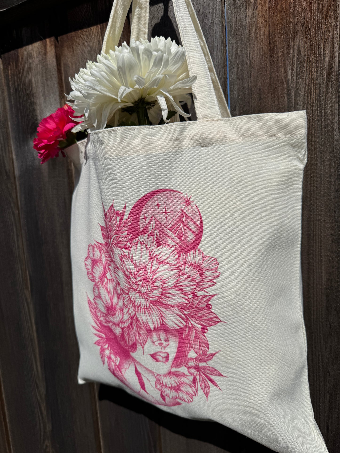 Flowers in her hair | Tote Bag