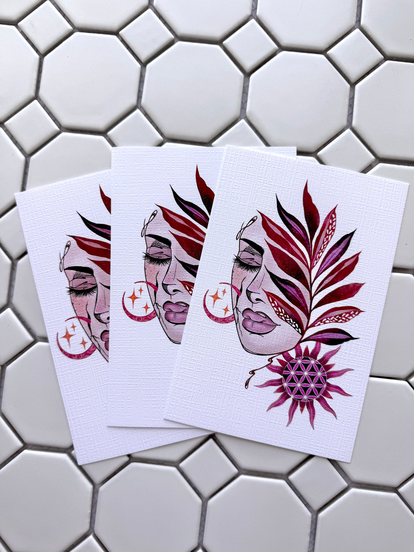 Lady of the Sun and Moon| June mail club print (Larger sizes available)