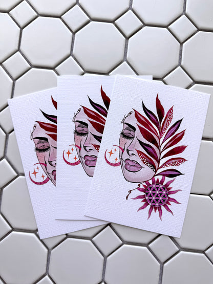 Lady of the Sun and Moon| June mail club print (Larger sizes available)
