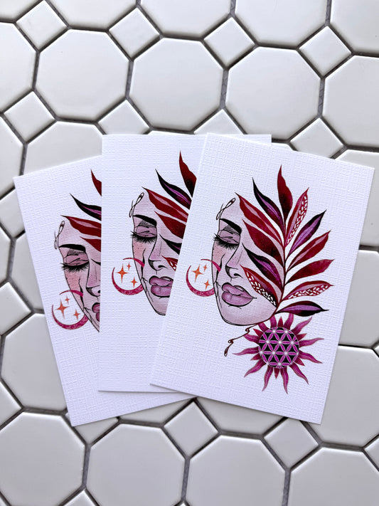 Lady of the Sun and Moon| June mail club print (Larger sizes available)