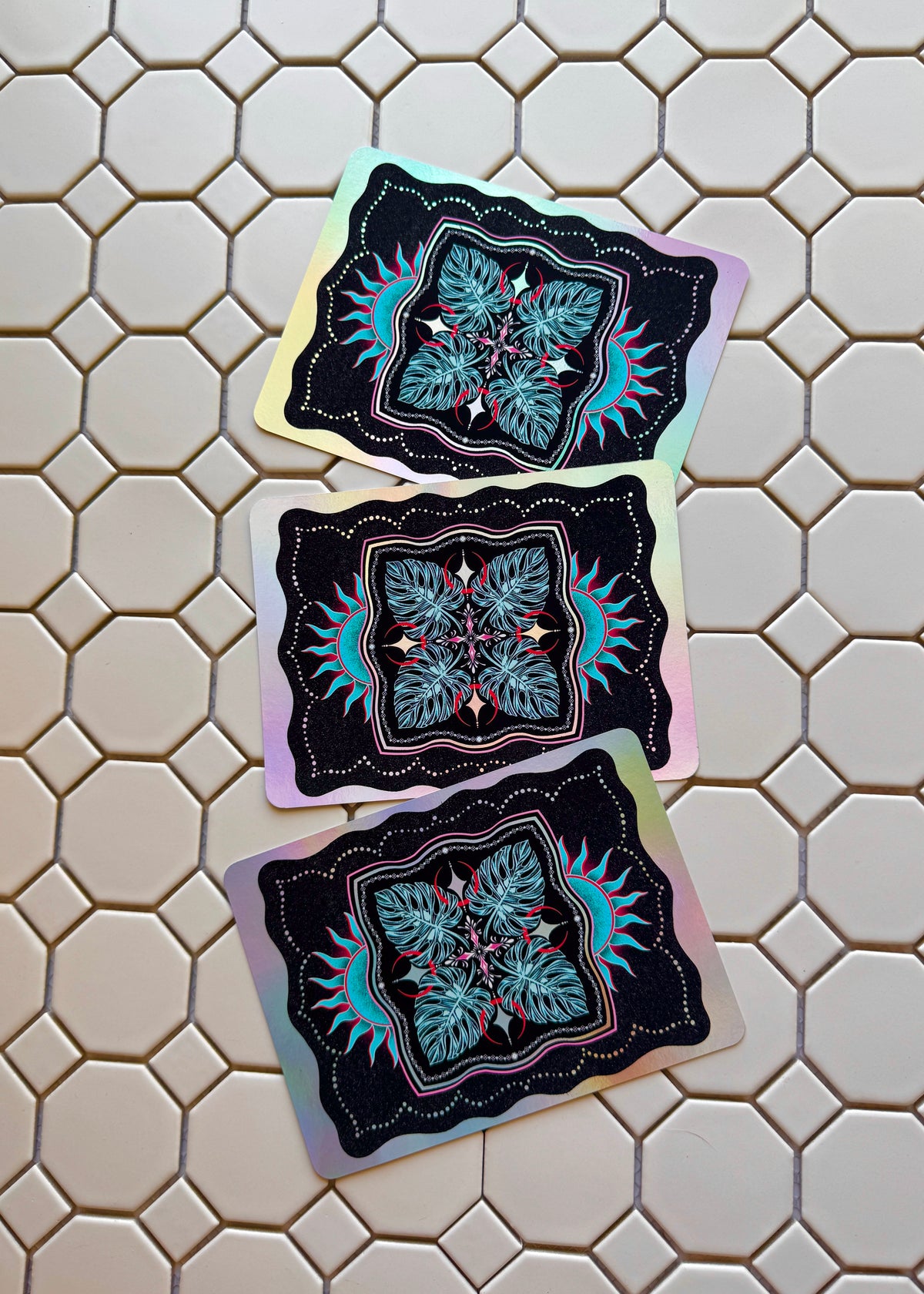 monstera mandala| Foil Art Print