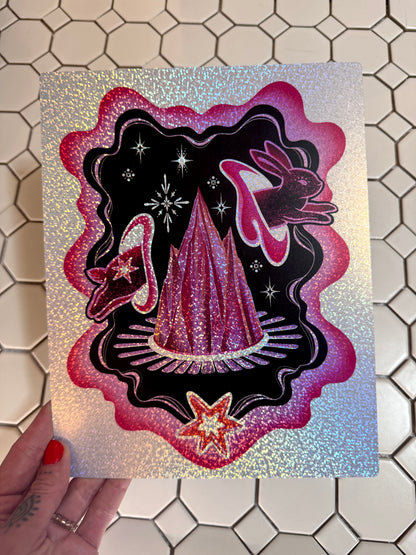 Frosted Holo: Buns in Outer Space! |5" x7"or 8”x10”|