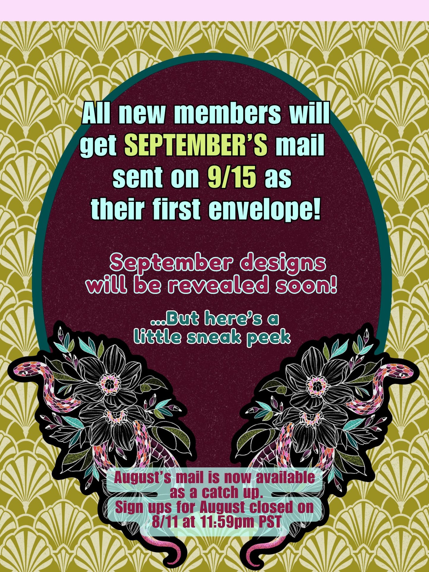 The Opalbones Post: SEPTEMBER'S Mail club membership (ships 9/15)