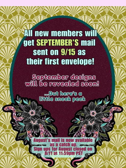 The Opalbones Post: SEPTEMBER'S Mail club membership (ships 9/15)