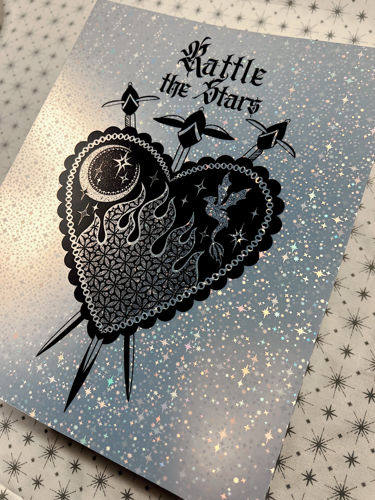 RATTLE THE STARS- TOG Frosted holographic print