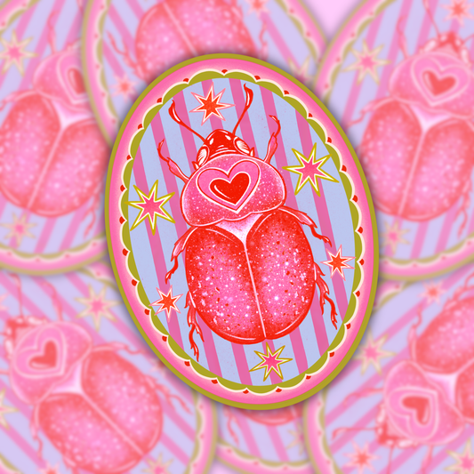 watermelon lovebug | Vinyl Sticker (Shipped INTERNATIONAL)