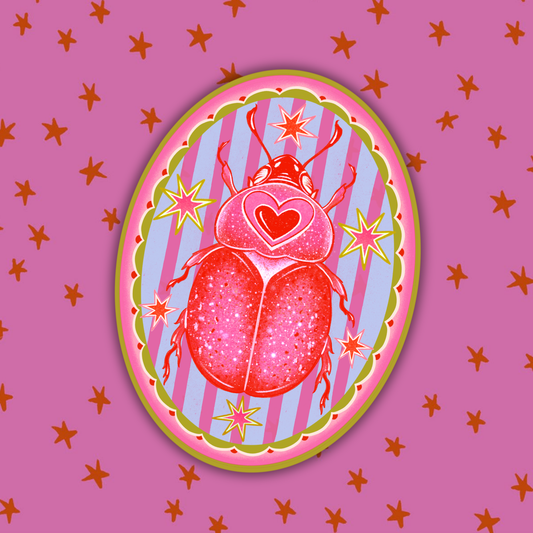 Watermelon Lovebug  | Vinyl Sticker