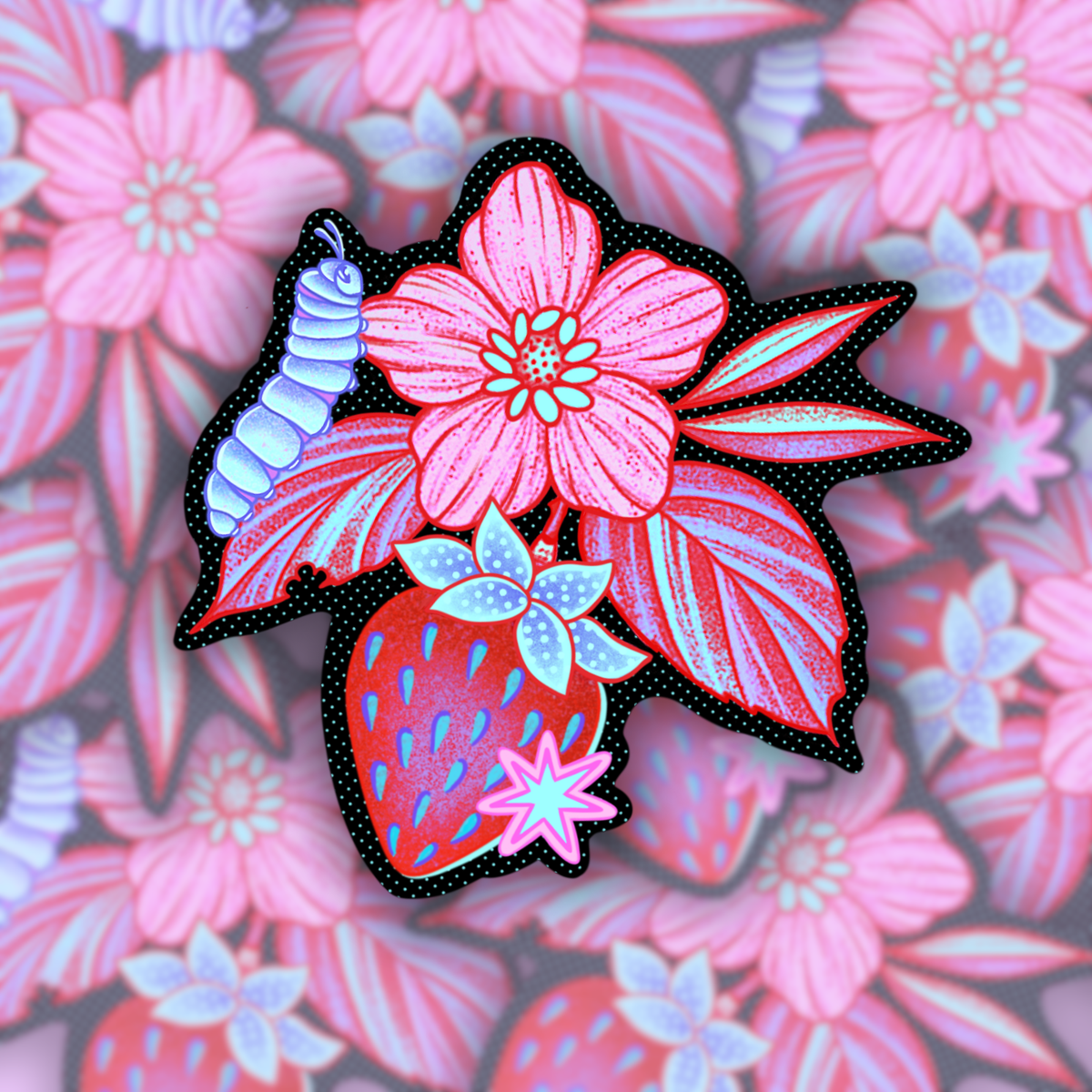 Strawberry fields | Vinyl Sticker