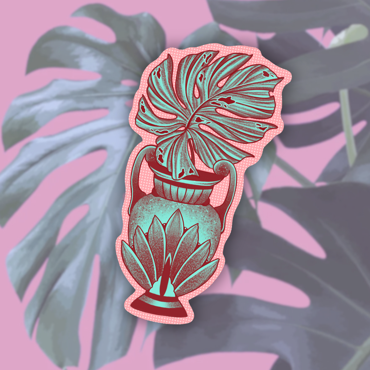 Potted Monstera | Vinyl Sticker