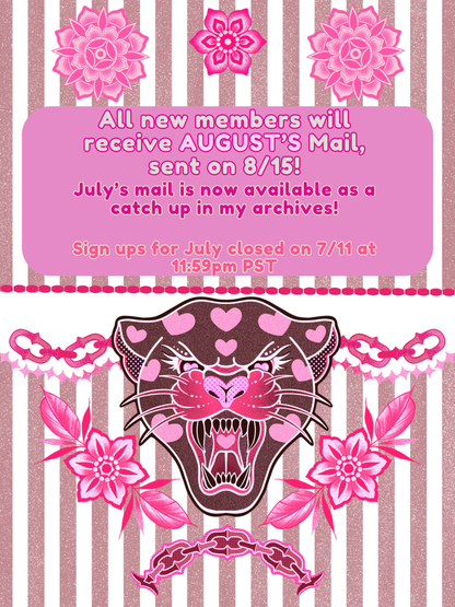 The Opalbones Post: AUGUST'S Monthly Mail club membership (ships 8/15)