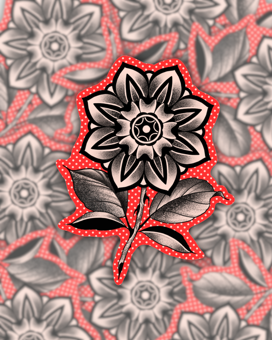 polka dot flower | Vinyl Sticker