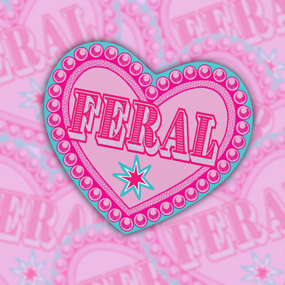 Feral Jimothy heart | Vinyl Sticker