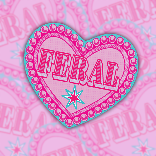 Feral Jimothy heart | Vinyl Sticker