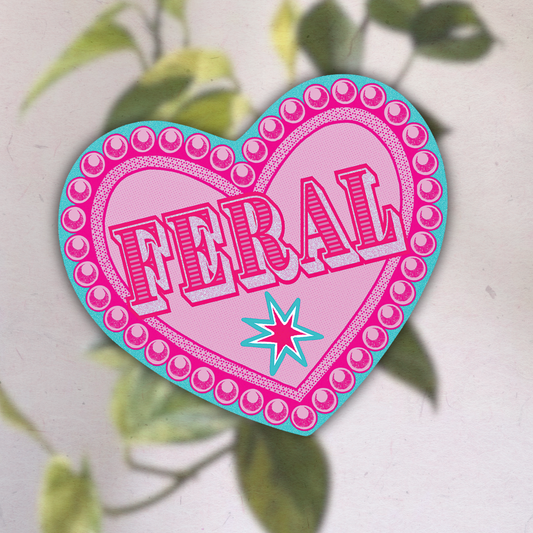 Feral Jimothy heart | Vinyl Sticker