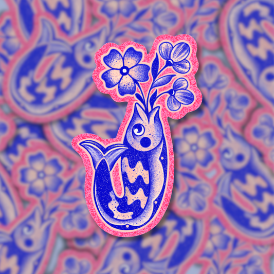 It's a Fish! It's a Vase! It's a FISH VASE| Vinyl Sticker