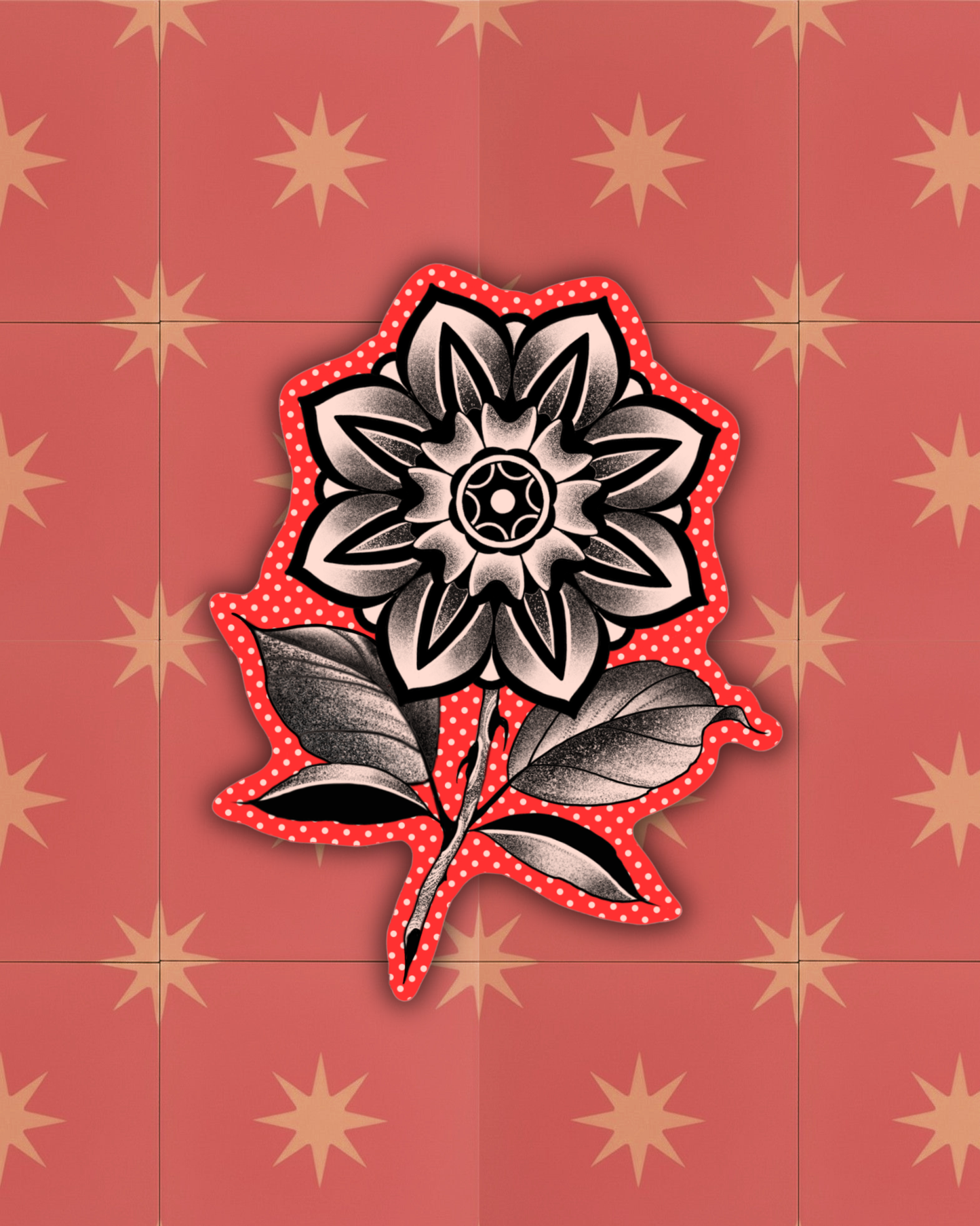polka dot flower | Vinyl Sticker