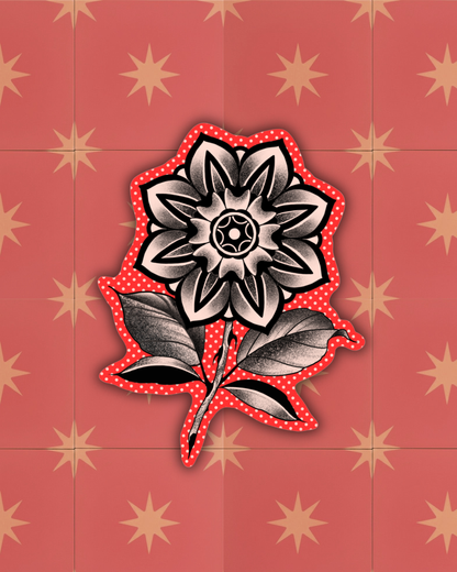 polka dot flower | Vinyl Sticker